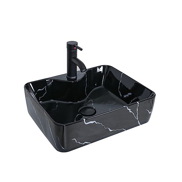 Puluomis Aufsatzwaschbecken Waschbecken Set mit Wasserhahn günstig online kaufen