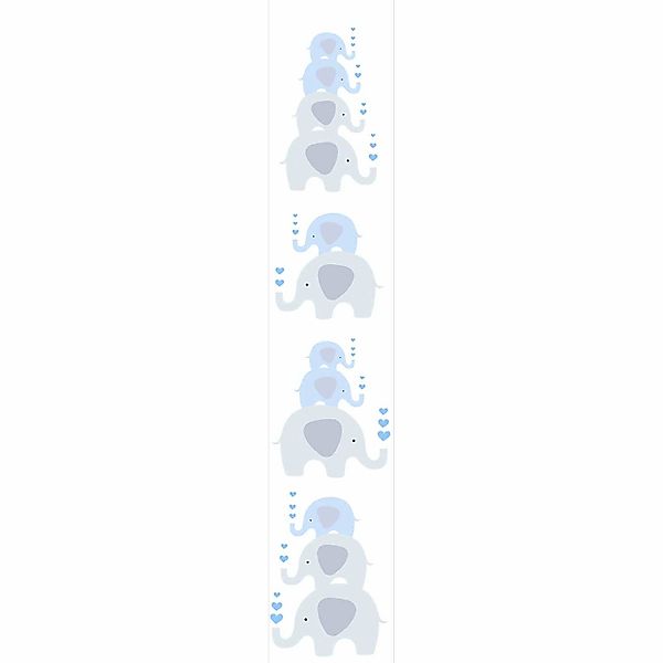 Bricoflor Elefanten Tapete für Babyzimmer Weiße Vlies Kindertapete mit Tier günstig online kaufen