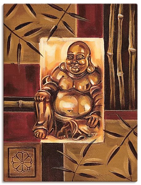 Artland Wandbild "Lachender Buddha", Religion, (1 St.) günstig online kaufen
