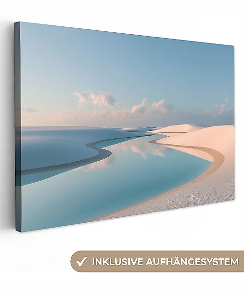 OneMillionCanvasses® Leinwandbild Dünen - Teich - günstig online kaufen