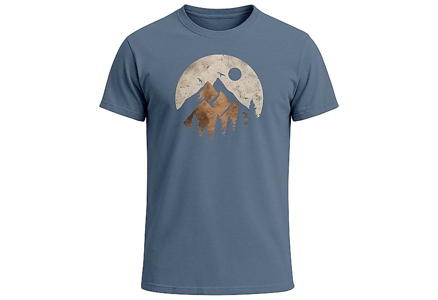 Neverless Print-Shirt Herren T-Shirt Berge Wandern Outdoor Grafikshirt Natu günstig online kaufen