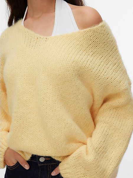 Vero Moda Strickpullover VMMAYBE LS 2WAY V-NECK PULLOVER NOOS Kunstfaser, l günstig online kaufen
