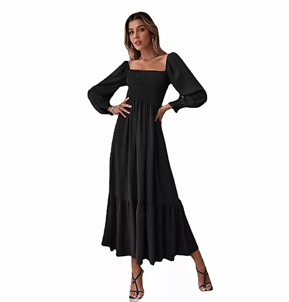 KIKI A-Linien-Kleid Pulloverkleid mit quadratischem Ausschnitt und enger Ta günstig online kaufen
