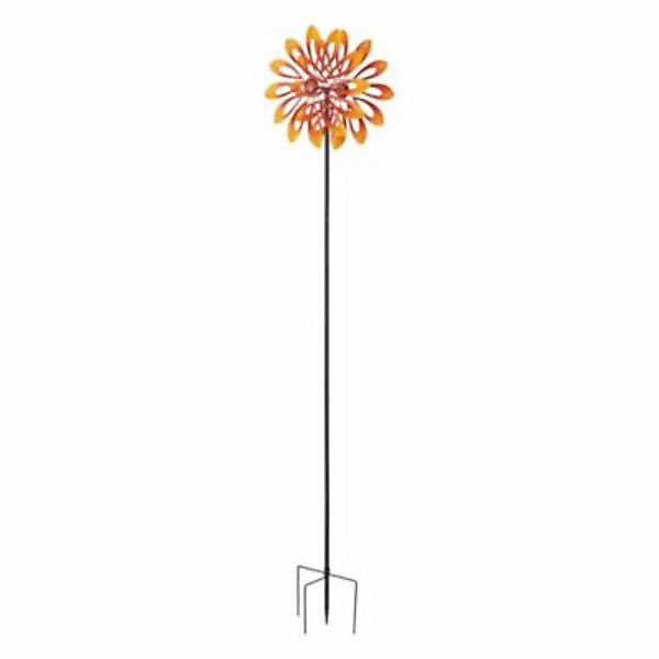 en.casa Windrad Eidfjord Windspiel aus Metall Gartenpflock 185 cm hoch Oran günstig online kaufen
