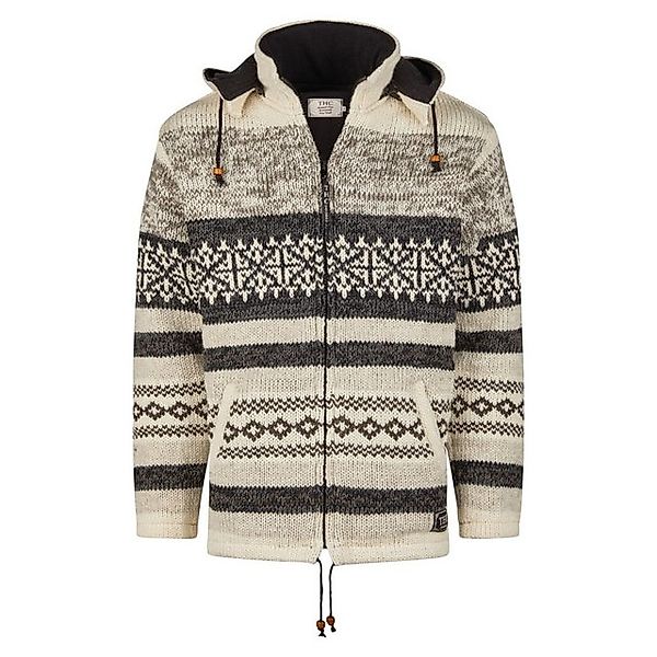 THC Natural Line Strickjacke THC Schafwollstrickjacke beige gemustert 888 ( günstig online kaufen