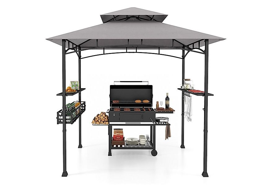 COSTWAY Grillpavillon, 242 x 153 x 250 cm BBQ Pavillon günstig online kaufen