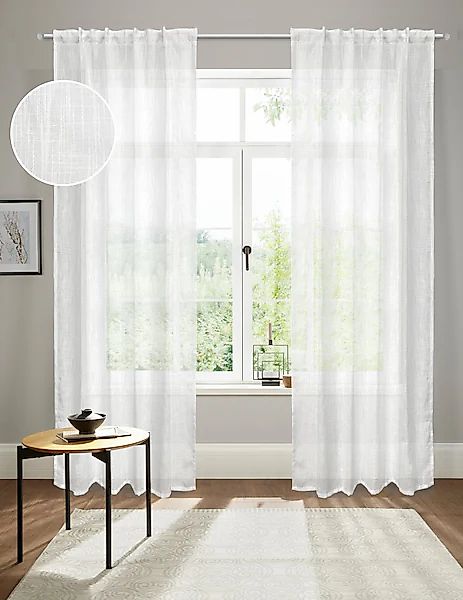 andas Gardine »Tursik« Faltenband 1 Stk. tlg. Blickdicht, Leinenlook, Polye günstig online kaufen