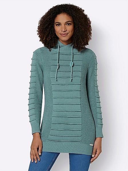 Witt Strickpullover Longpullover Langarm Mustermix gestrickt, Struktur günstig online kaufen