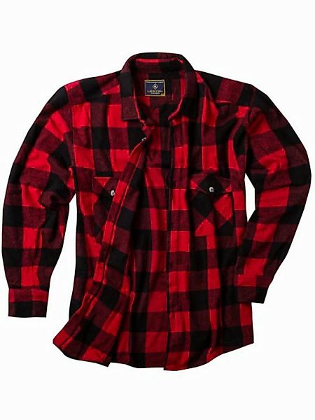 Lavecchia Langarmhemd Lavecchia Herren Flanellhemd LV-262 (Rot-Schwarz, 5XL günstig online kaufen