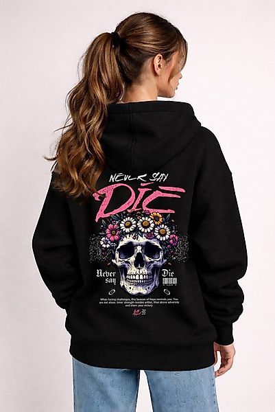 Banco Hoodie Damen Langarm Pullover – Schwarzer Kapuzenpullover mit Rückenp günstig online kaufen