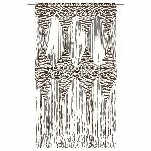 vidaXL Makramee Vorhang Taupe 140x240 cm Baumwolle Modell 5 günstig online kaufen