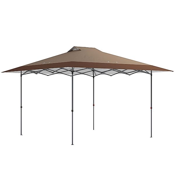 Outsunny Klapp-Pop-up-Pavillon 4x4 m, Klappbarer Pavillon mit Zentralverrie günstig online kaufen