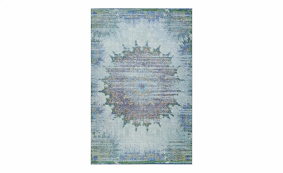 Kurzflorteppich   ¦ blau ¦ Baumwolle ¦ Maße (cm): B: 70 H: 0,6 Teppiche > V günstig online kaufen