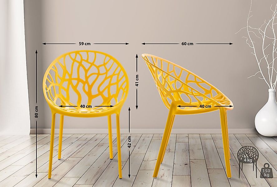 CLP Gartenstuhl Hope (4er Set), Kunststoff, günstig online kaufen