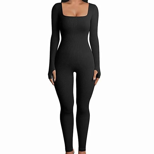AFAZ New Trading UG Jumpsuit Gerippter Damen-Overall mit quadratischem Auss günstig online kaufen