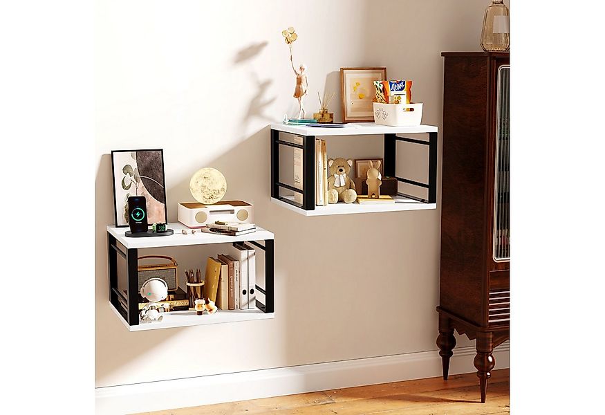 JEOBEST Nachttisch Schwebender Nachttisch, Wandmontiertes Regal, (2-St), Hä günstig online kaufen