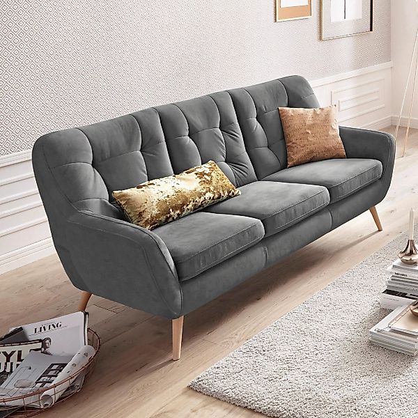 exxpo - sofa fashion 3-Sitzer "Scandi, bequem, aufwendige Rückenpolsterung günstig online kaufen