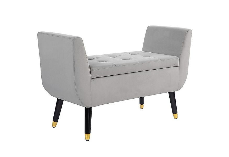HOMCOM Sitzbank mit Stauraum Armlehnen, Samtartiges Polyester (Truhenbank, günstig online kaufen