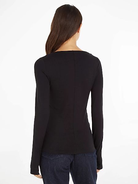 Calvin Klein Langarmshirt "SMOOTH COTTON STRETCH SLASH TOP" günstig online kaufen