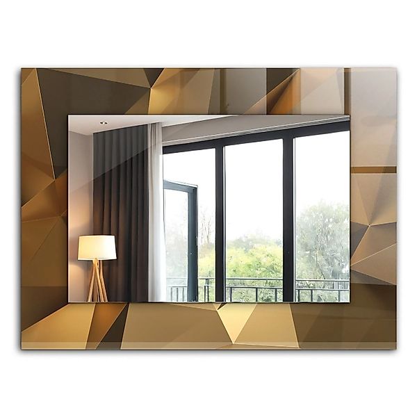 Tulup Bedruckter Spiegel Geometrische Formen Rechteckig Spiegel 80x60 cm Be günstig online kaufen