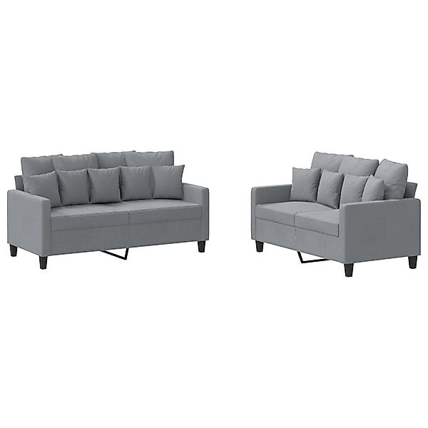 vidaXL Sofa 2-tlg. Sofagarnitur mit Kissen günstig online kaufen