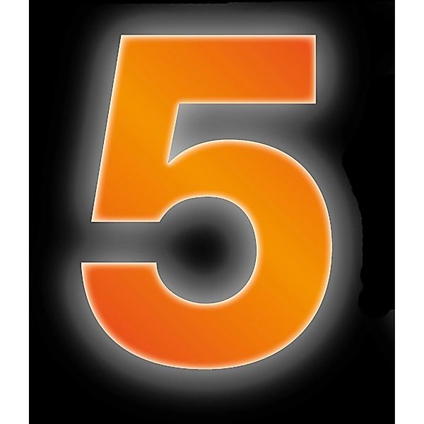 Conacord Klebezahl 5 Reflektierend 8 cm Orange günstig online kaufen