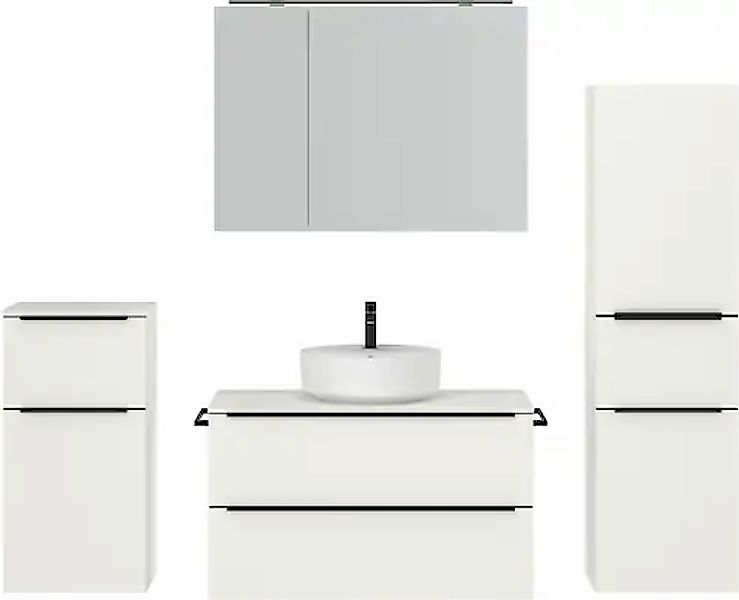 nobilia® Badmöbel-Set »Alvene« vormontiert, mit Soft-Close, 4 Stk. tlg. günstig online kaufen