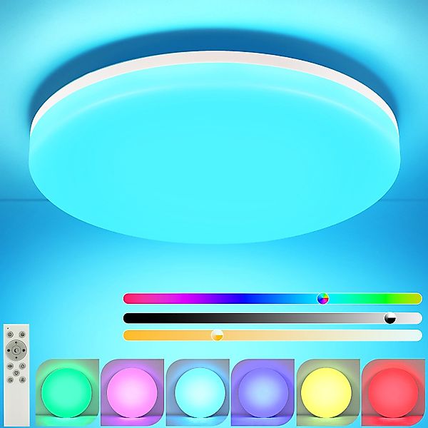 ZMH LED Deckenleuchte Dimmbar RGB Schlafzimmerlampe günstig online kaufen