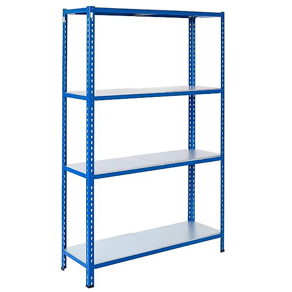Ar Shelving Steckregal Blau & Verzinkt 200 x 120 x 30 cm 4 Böden 180 kg günstig online kaufen