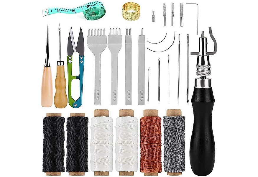 LuxusKollektion Nähnadeln Leder Nähwerkzeug Set 26-teilig für Lederbearbeit günstig online kaufen