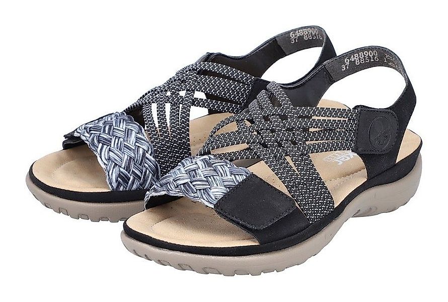 Rieker Riemchensandale, Sommerschuh, Sandalette, Keilabsatz, mit geflochten günstig online kaufen