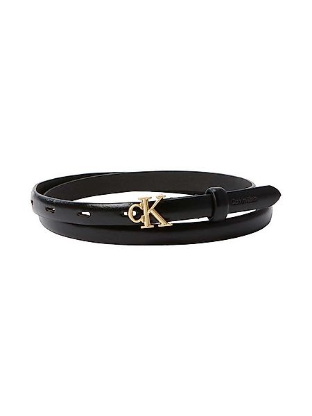 Calvin Klein Ledergürtel ROUND CK BUCKLE 15MM BELT SMOOTH Größenverstellbar günstig online kaufen