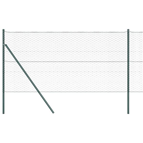 vidaXL Zaunpfosten Grün 100 x 1 m 36 mm Maschenweite Stahl und PVC 3352746 günstig online kaufen