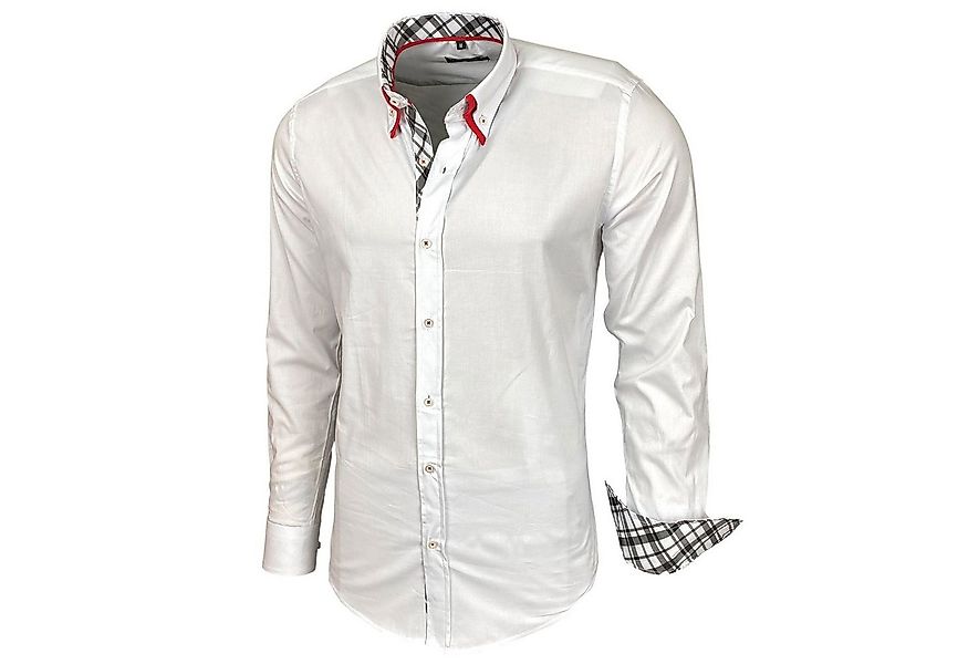 Baxboy Langarmhemd Baxboy Herren Hemd Kentkragen Hemden Slim Fit Anzug Kont günstig online kaufen