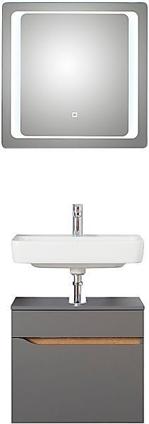 Saphir Badmöbel-Set »Quickset 2-teilig, Waschbeckenunterschrank mit LED-Spi günstig online kaufen