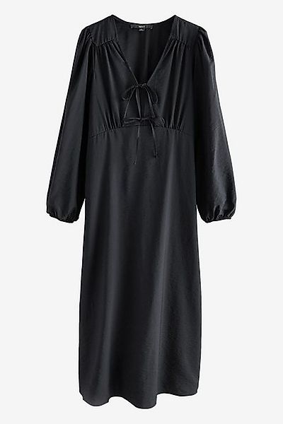 Next Midikleid Langärmeliges Midikleid zum Binden, Kurzgröße (1-tlg) günstig online kaufen
