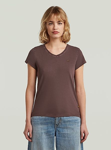 G-STAR T-Shirt "Overdyed Eyben Slim V-Neck Top" günstig online kaufen