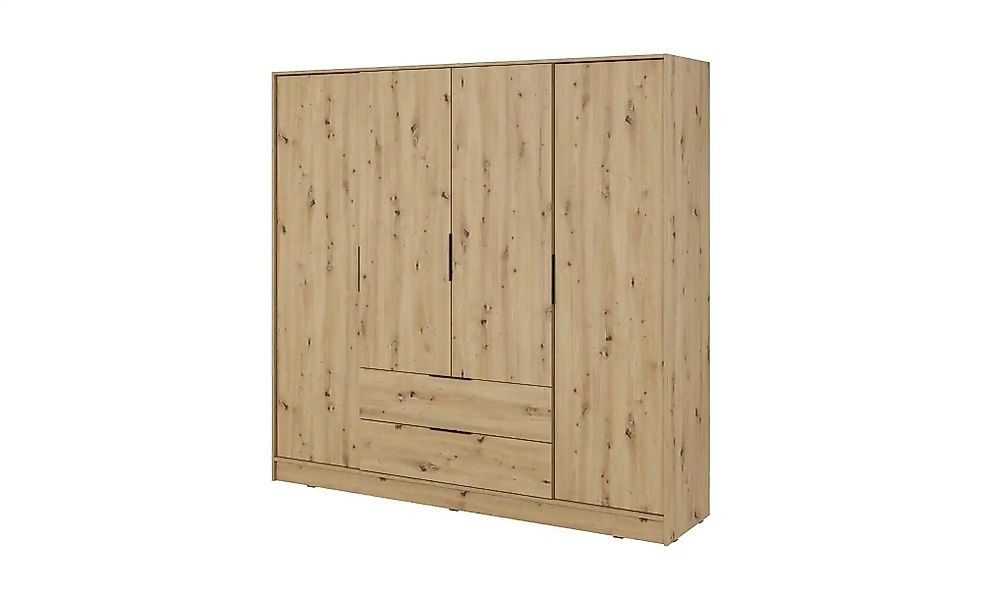 Drehtürenschrank 206 cm breit Lyke ¦ braun ¦ Maße (cm): B: 206 H: 200 Schrä günstig online kaufen