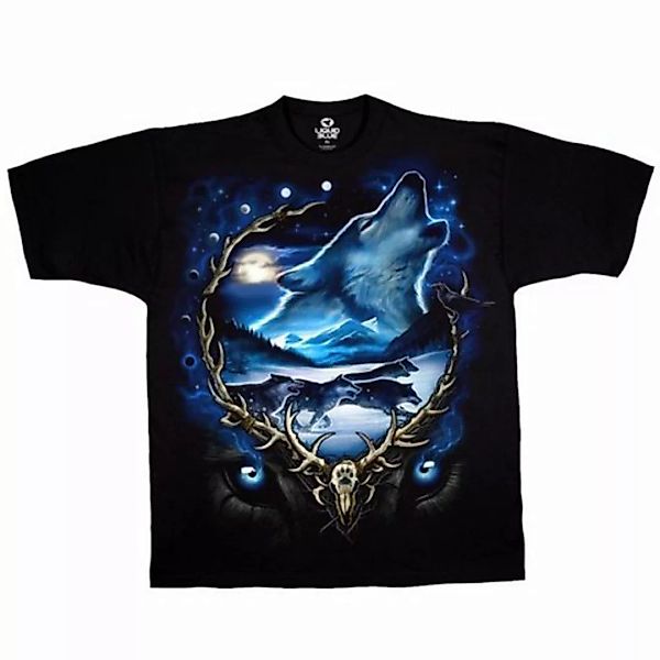 Liquid Blue T-Shirt Tribal Wolf Run beidseitiges Motiv günstig online kaufen