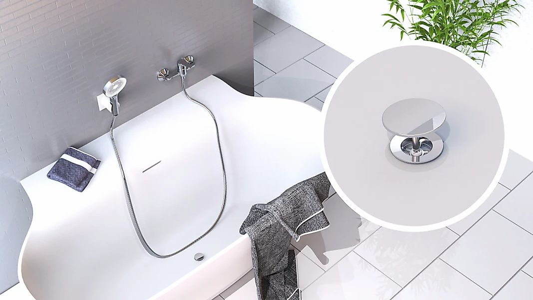 Kirchhoff Badewannenstöpsel universal, Chrom günstig online kaufen