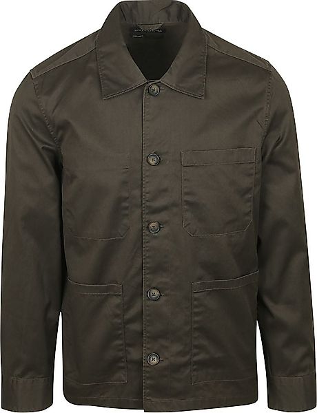 Marc O'Polo Hemdjacke Twill Braun - Größe M günstig online kaufen