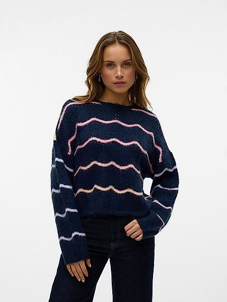 Vero Moda Rundhalspullover VMHATTY LS O-NECK STITCH PULLOVER BOO günstig online kaufen