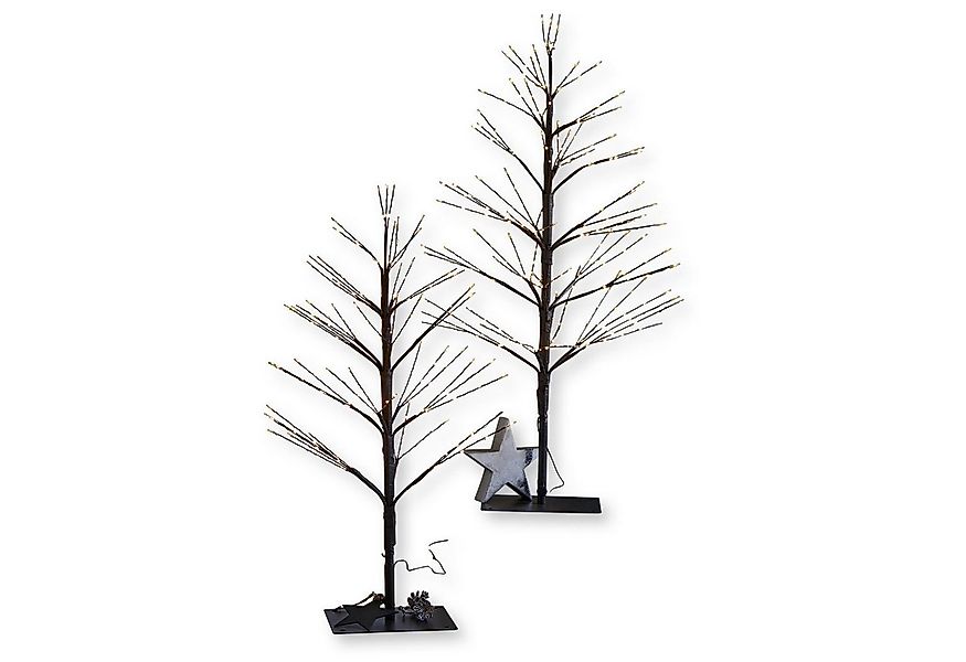 Mirabeau Weihnachtsfigur Deko-Baum 2er Set Hellerud braun (2er Set, 2er Set günstig online kaufen