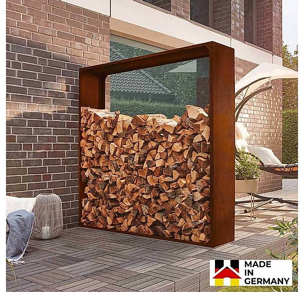 HOME DELUXE Kaminholzregal Holzlager NANGA - Made in Germany, BxTxH:180x38x günstig online kaufen