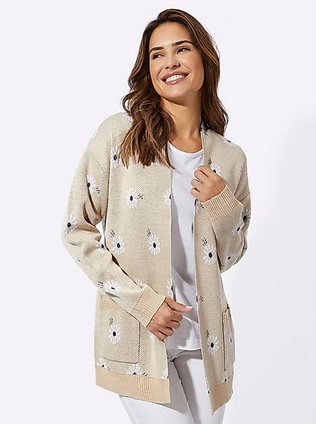 Sieh an! Strickjacke Long-Strickjacke Langarm Jacquard günstig online kaufen