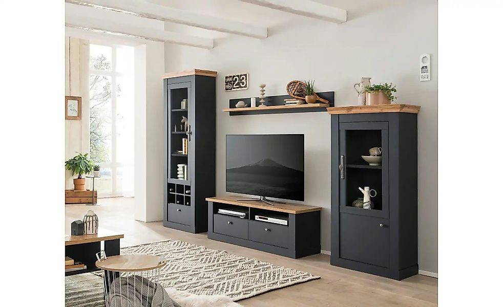 Wohnwand  Calella ¦ grau ¦ Maße (cm): B: 299 H: 201 T: 45.0 Kommoden & Side günstig online kaufen