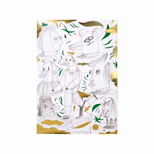 Poster Jaime Hayon x The Wrong Shop - Animalothèque papierfaser grün / 49 x günstig online kaufen