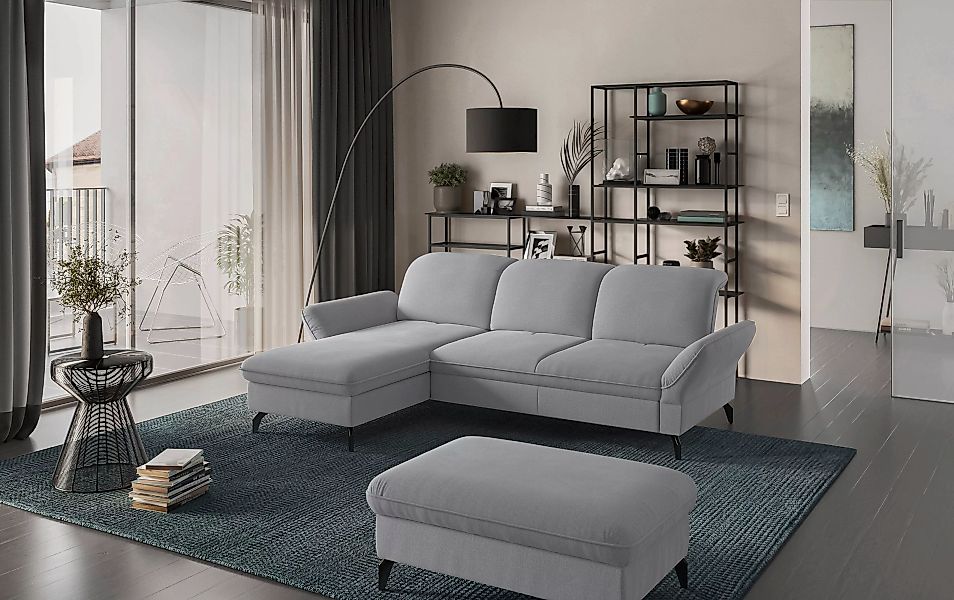 sit&more Ecksofa »Leandro L-Form«, Wahlweise mit Bett-, Kopfteil - und Arml günstig online kaufen
