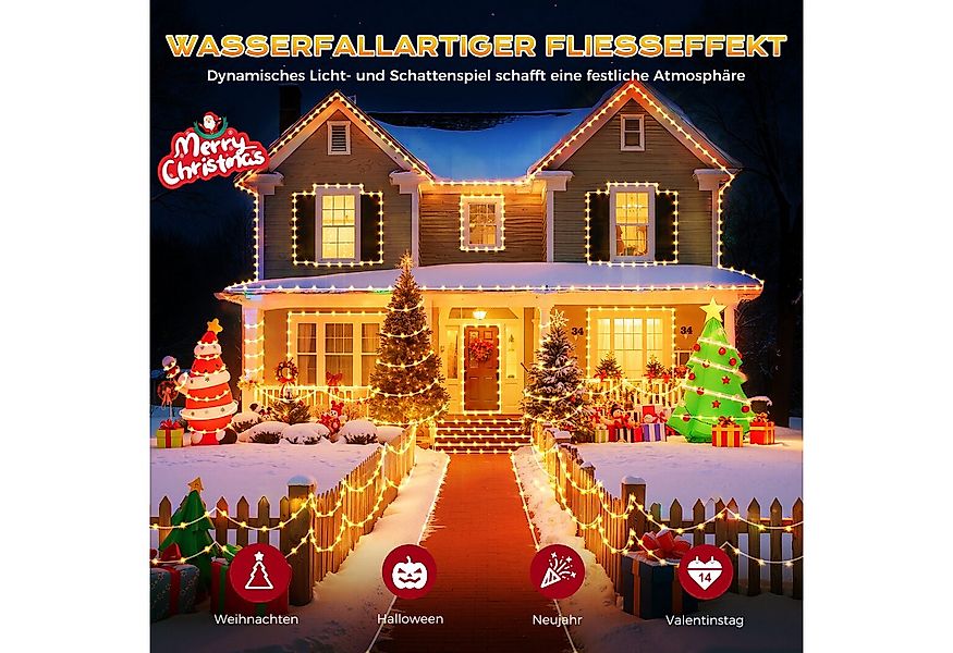 Quntis Lichterkette Weihnachtsbeleuchtung mit Stecker, 9 Modi weihnachtsdek günstig online kaufen