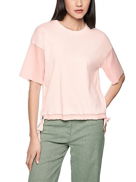 Marc Cain T-Shirt Mindful Moving Premium Damenmode im Materialmix, Raffung günstig online kaufen